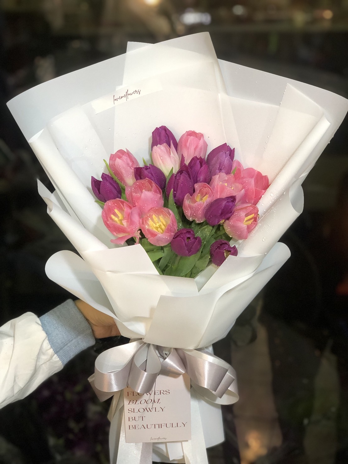 20 Tulips Purple and Pink