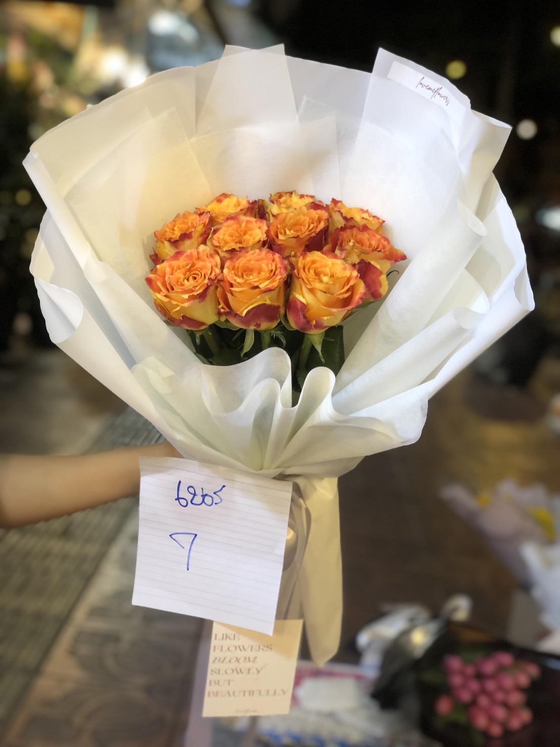 10 Ombre Roses Bouquet - Image 3