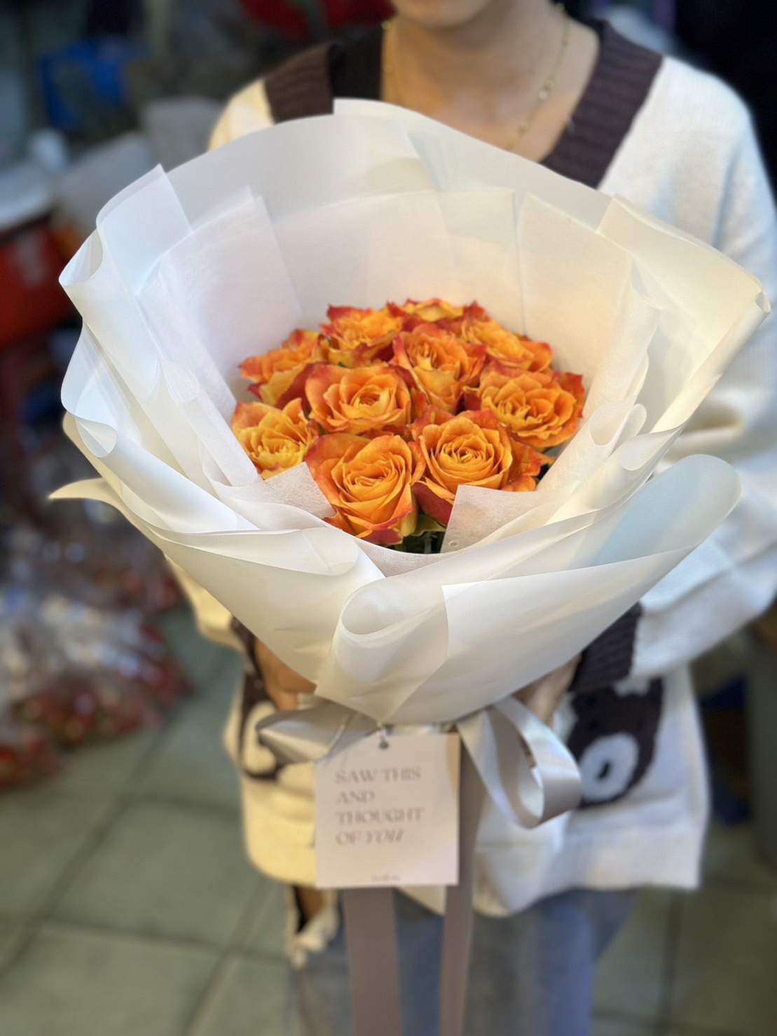 10 Ombre Roses Bouquet - Image 2